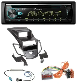 Автомагнитола Pioneer DAB, MP3, CD, USB, Bluetooth для Ford Fiesta 2008–2010 черный