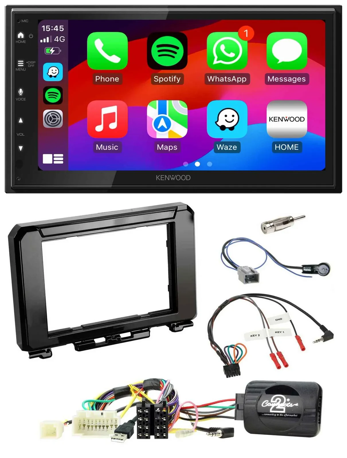 Kenwood Lenkrad USB DAB 2DIN Bluetooth Autoradio für Suzuki Jimmny GJ ab 2018