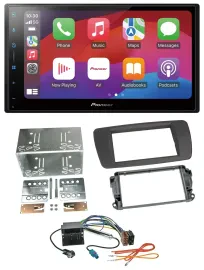 Pioneer DAB USB MP3 Bluetooth 2DIN Autoradio für Seat Ibiza ab 08 tuam-grey