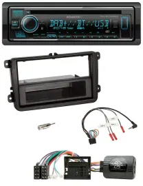Автомагнитола Kenwood Bluetooth DAB USB CD для Skoda Fabia 5J (2007–2014) с поддержкой кнопок на руле