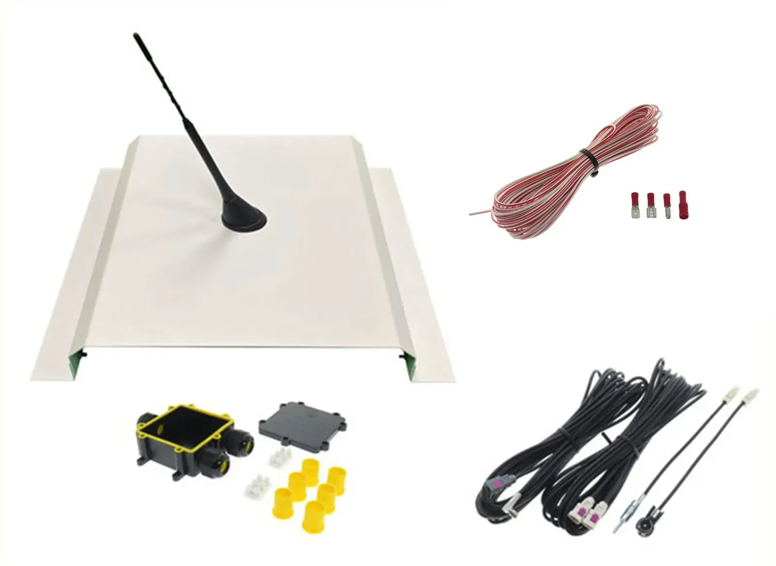 Dietz Antennenset A10 UKW/DAB+ 23cm Antennenträger 4 10m Kabel FAKRA DIN SMB A10