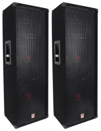 (2) Rockville RSG12.2 Dual 12” 2000 Watt 3Way 4-Ohm Passive DJ/Pro Audio Speaker