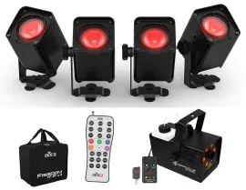 Прожектор Chauvet DJ FREEDOM H1 IP ILS RGBWA+UV (набор, 4 шт.) с дым-машиной
