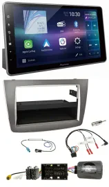 Автомагнитола Pioneer Bluetooth, USB, DAB, с поддержкой кнопок на руле для Alfa Romeo MiTo (2014–2018) серебристая