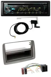 Pioneer MP3 AUX CD USB DAB Autoradio für Fiat Panda (169 2003-2012) grau