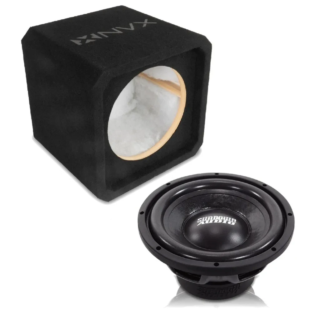 NVX NE101S Single 10" Sealed 3/4" MDF Sub Enclosure w/ LCS V.2 10" D4 Subwoofer