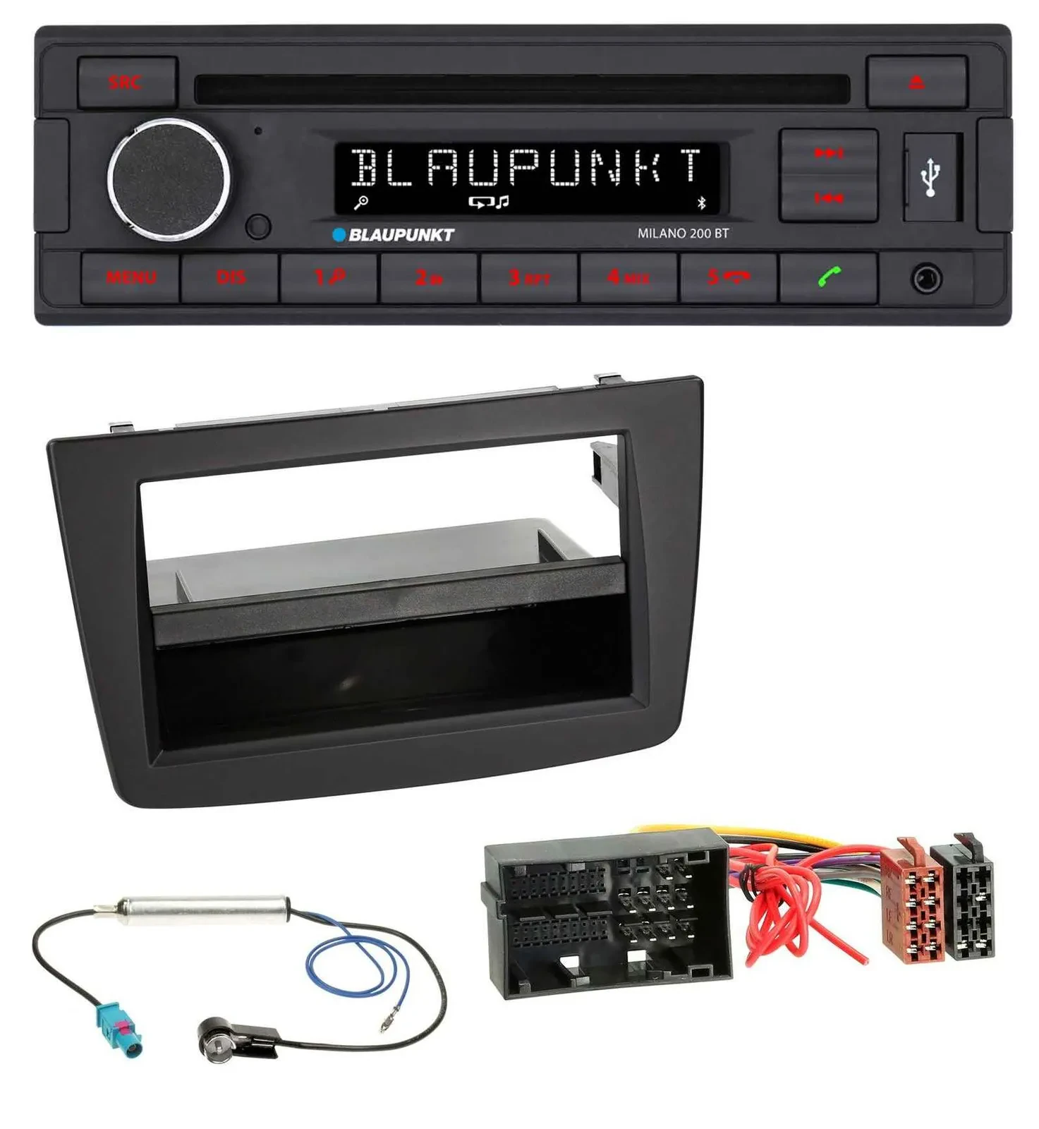 Blaupunkt MP3 USB CD Bluetooth AUX Autoradio für Alfa Romeo Mito 955 ab 14 schwa