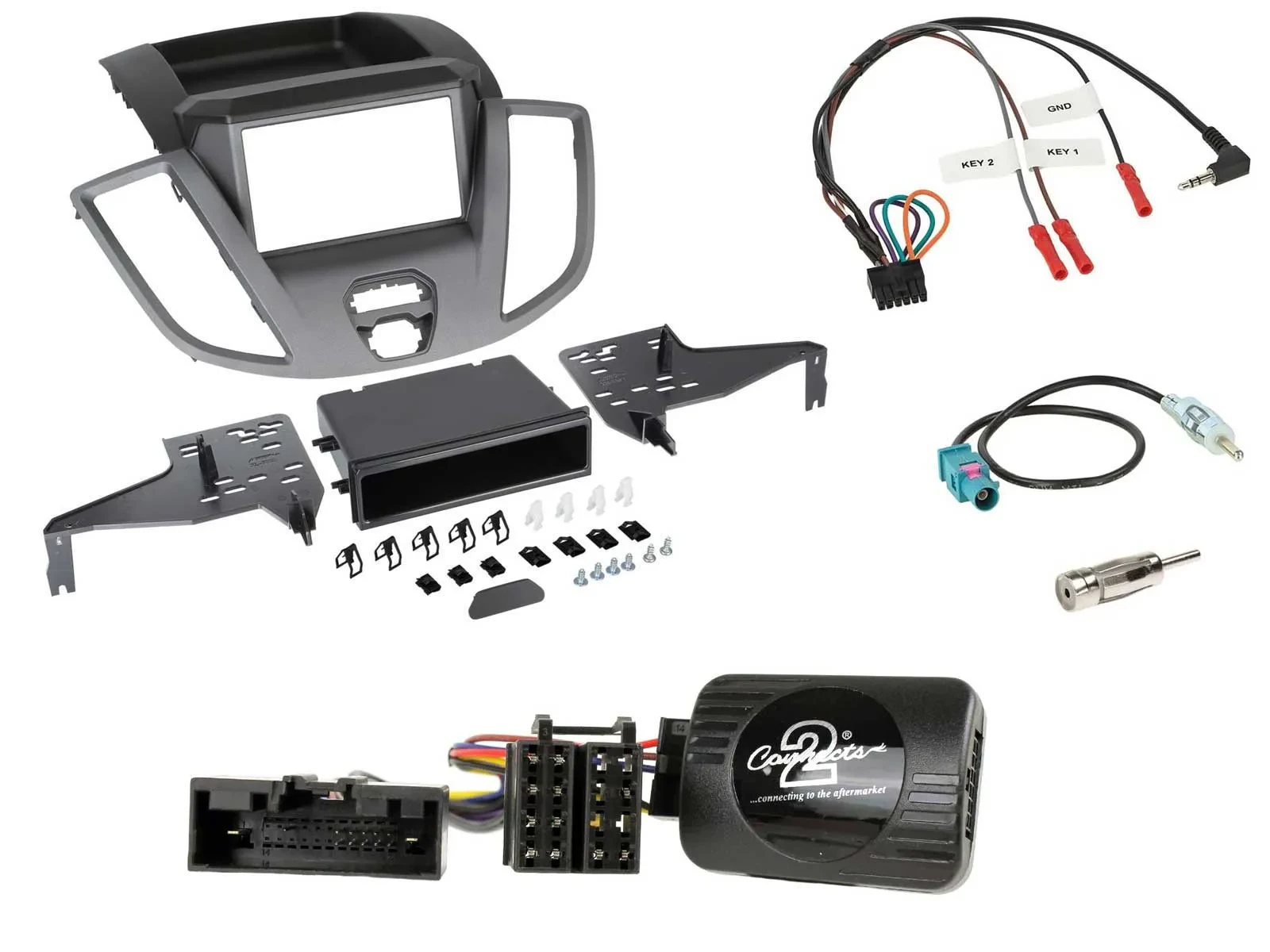 Radioset Lenkradadapter DIN Autoradio für Ford Transit V363 15-18 ohne Display