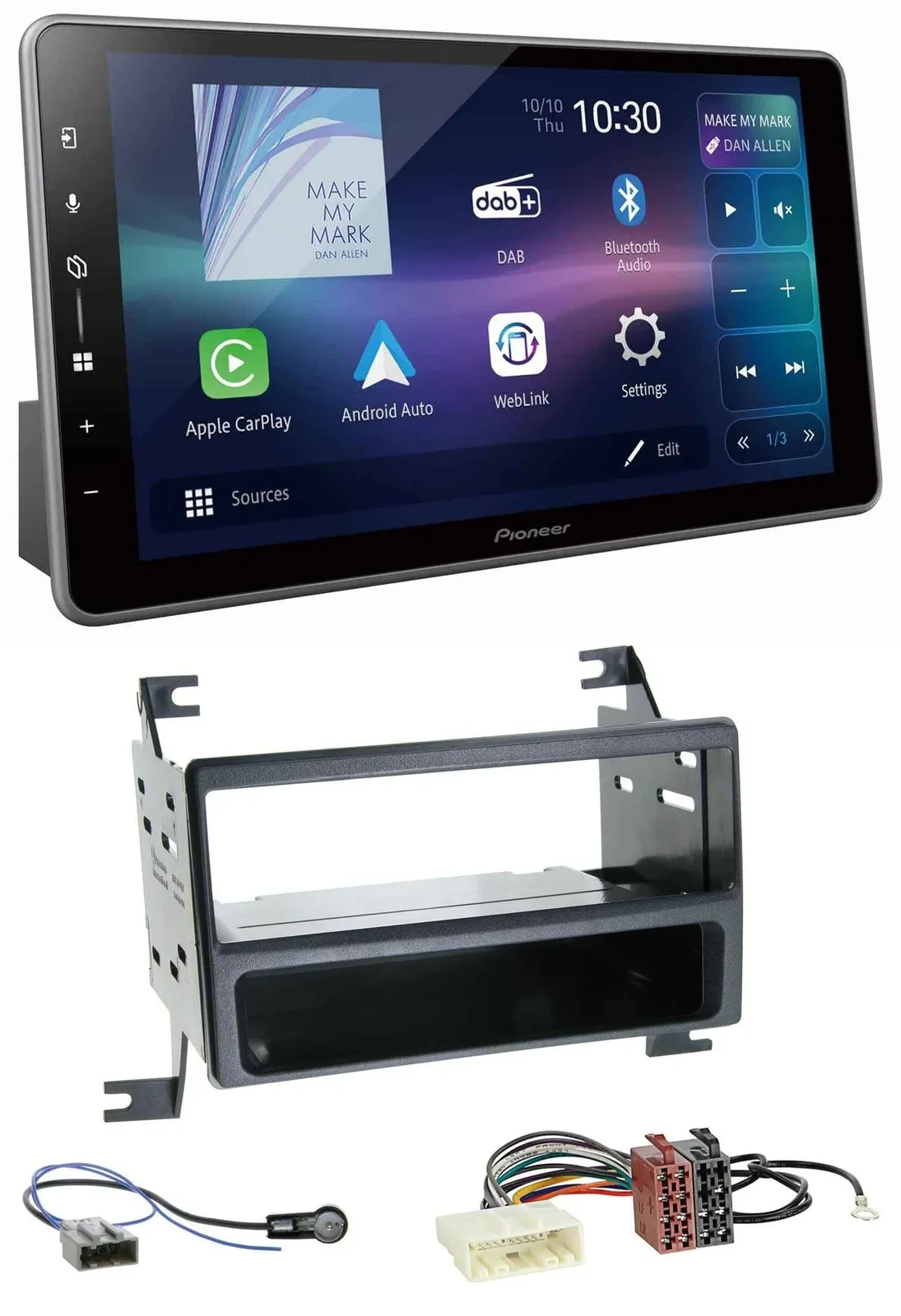 Автомагнитола для Nissan Juke (J15, 2010–2014) Pioneer Bluetooth, USB, DAB, MP3