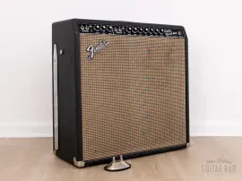 1966 Fender Super Reverb Black Panel Vintage Tube Amp AB763 4x10 w/ CTS, Ftsw