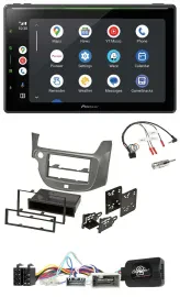 Pioneer 2DIN Lenkrad USB Bluetooth DAB Autoradio für Honda Jazz ab 2014 silber