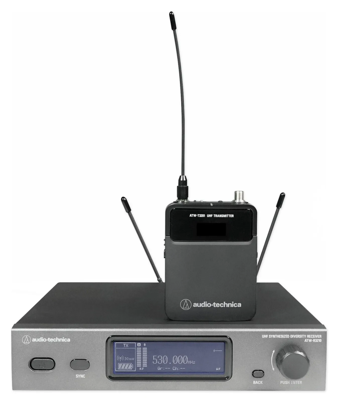 Микрофонная радиосистема Audio-technica ATW-3211EE1 3000 Series приемник + поясной передатчик