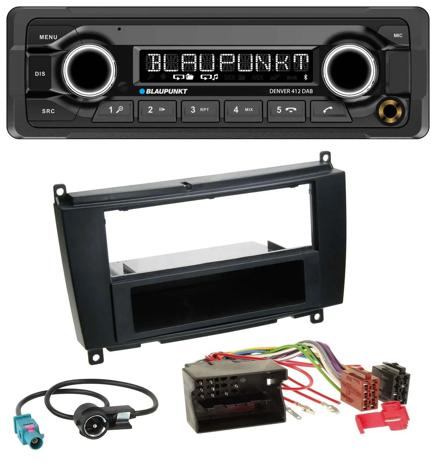 Blaupunkt Bluetooth DAB MP3 USB Autoradio für Mercedes CLK W209 ab 06 Coupe 04-0