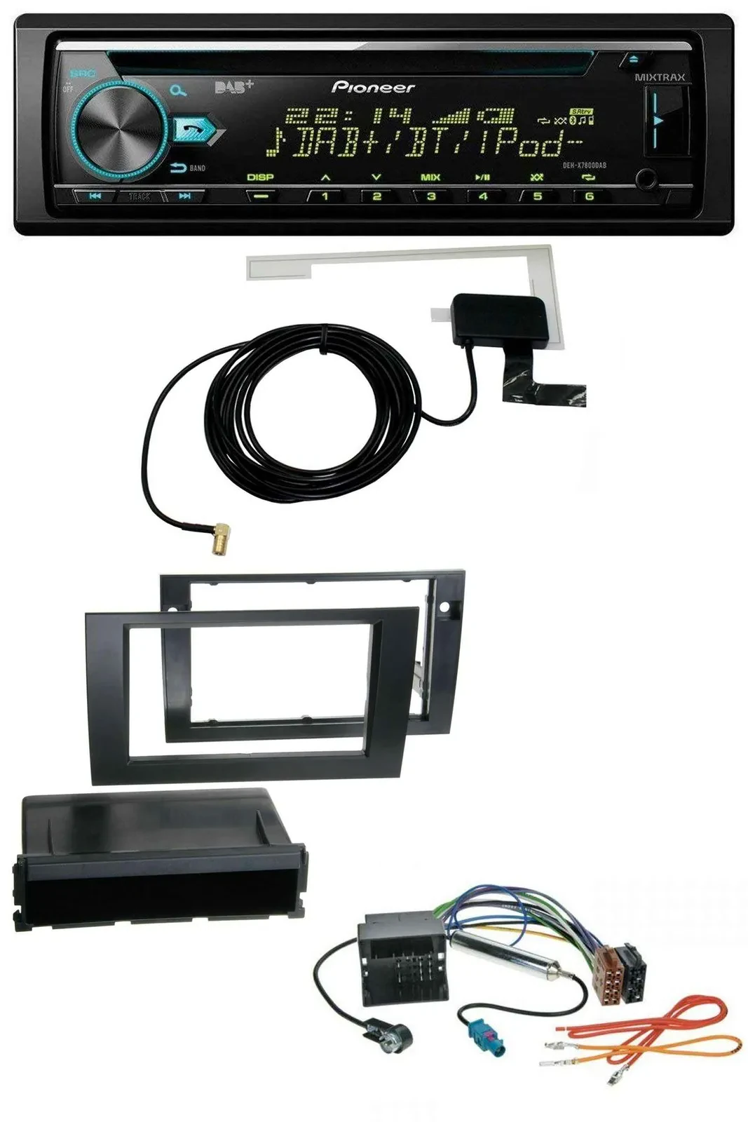 Pioneer MP3 AUX CD USB DAB Autoradio für Audi A4 01-08 B6 B7 Symphony Quadlock