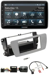 Автомагнитола для Seat Ibiza Blaupunkt USB, DAB, SD, Bluetooth, поддержка кнопок на руле, серый (Dublingrau)