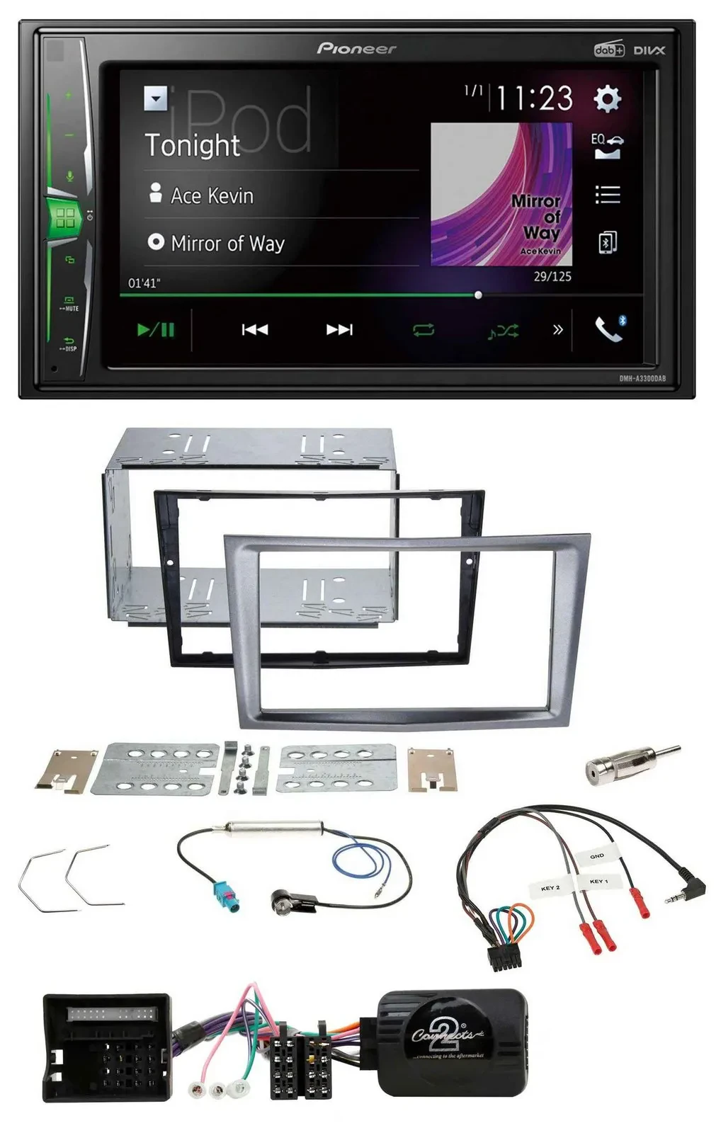 Pioneer 2DIN Lenkrad DAB USB Bluetooth Autoradio für Opel Antara Astra H Zafira