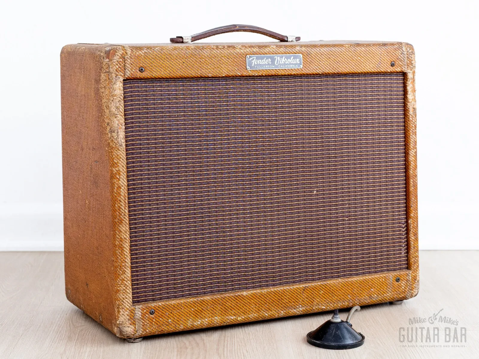 1961 Fender Vibrolux Tweed 5F11 Vintage Tube Guitar Amp w/ Jensen P10R & Ftsw