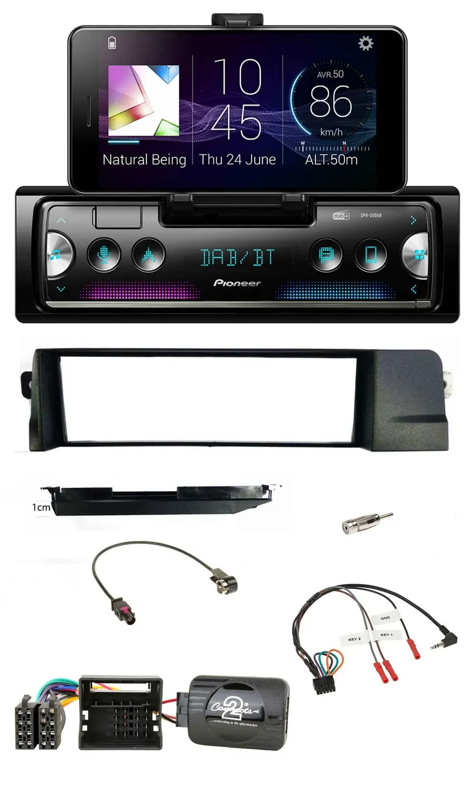 Автомагнитола для BMW 3 Series E46 Pioneer USB Bluetooth DAB поддержка кнопок на руле 2001–2007