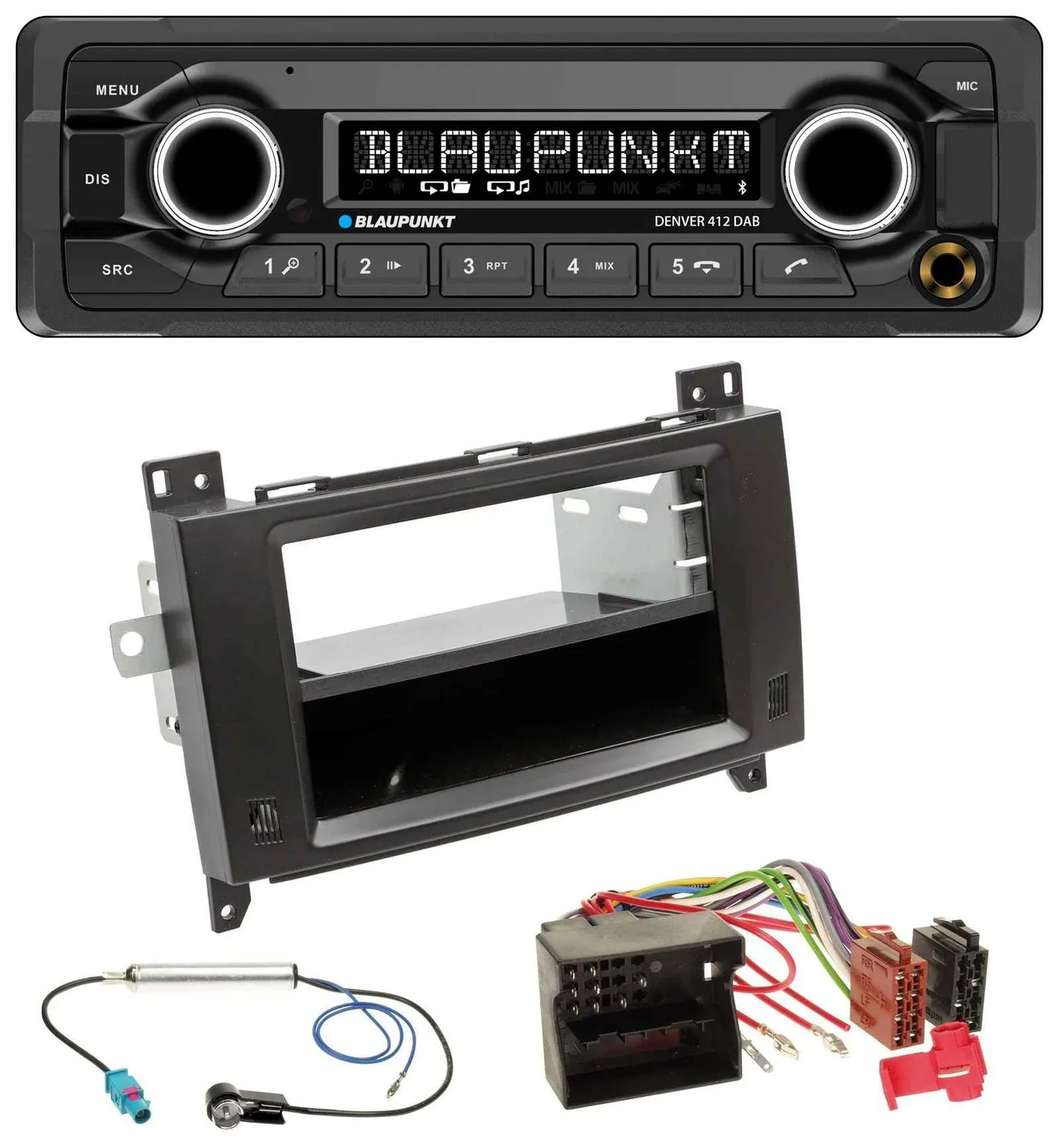 Blaupunkt Bluetooth DAB MP3 USB Autoradio für Mercedes Viano Vito 06-14 schwarz