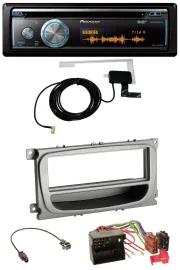 Автомагнитола для Ford Mondeo/S-Max 2007–2014 Pioneer Bluetooth DAB MP3 USB CD серебристая