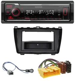 Kenwood MP3 Bluetooth USB DAB Autoradio für Mazda 6 (08-12) - glänzend