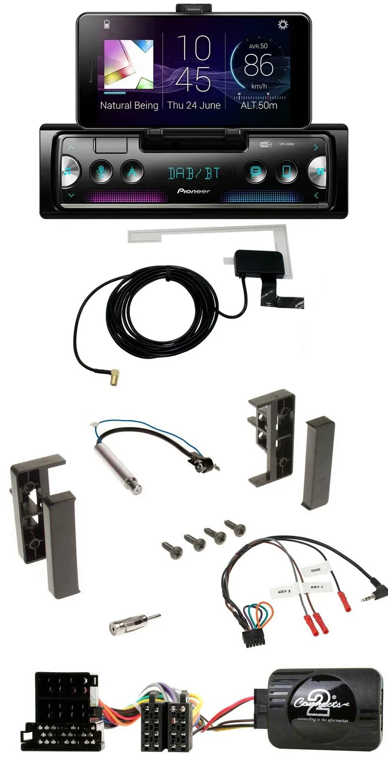 Pioneer DAB Bluetooth Lenkrad USB Autoradio für Audi A2 A3 A4 A6 1999-2000