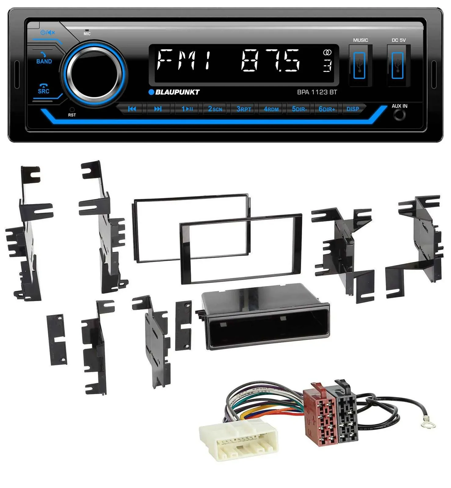 Blaupunkt MP3 Bluetooth USB AUX Autoradio für Nissan Versa ab 07 Xterra ab 13