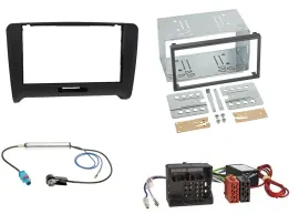Einbauset Doppel DIN Autoradio für Audi TT 06-14 Aktivsystem Quadlock