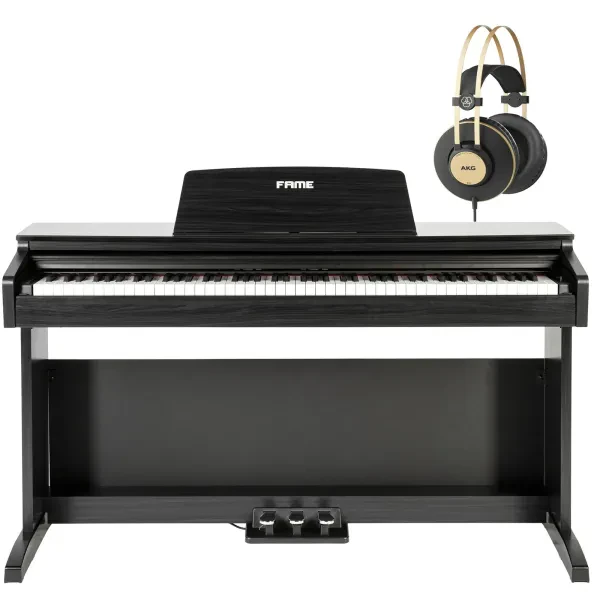 Fame DP-2000 BK E-Piano Set, 88 Tasten, Hammermechanik, 128 Stimmen, MIDI, inkl.