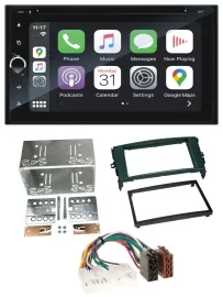Blaupunkt 2DIN Bluetooth DAB USB DVD MP3 Autoradio für Toyota Auris 07-12 schwar