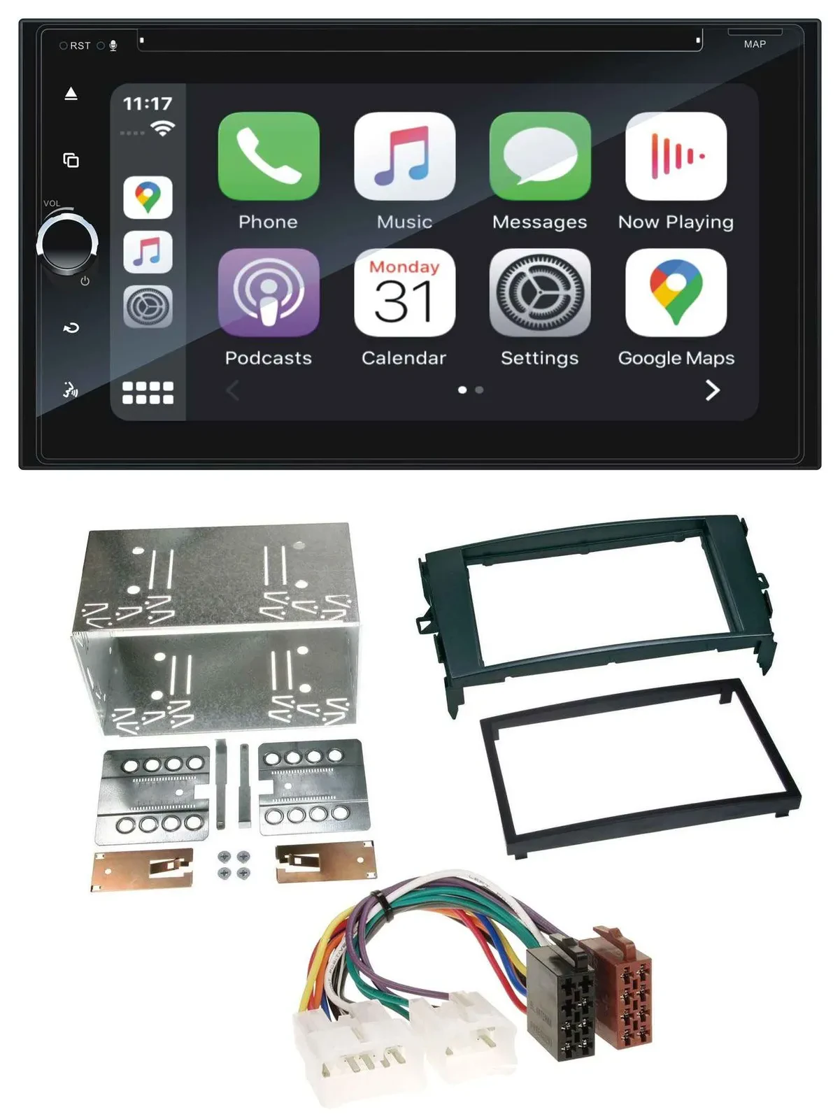 Blaupunkt 2DIN Bluetooth DAB USB DVD MP3 Autoradio für Toyota Auris 07-12 schwar