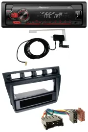 Автомагнитола Pioneer 1DIN, USB, DAB, MP3, AUX для Kia Picanto (с 2006), черный
