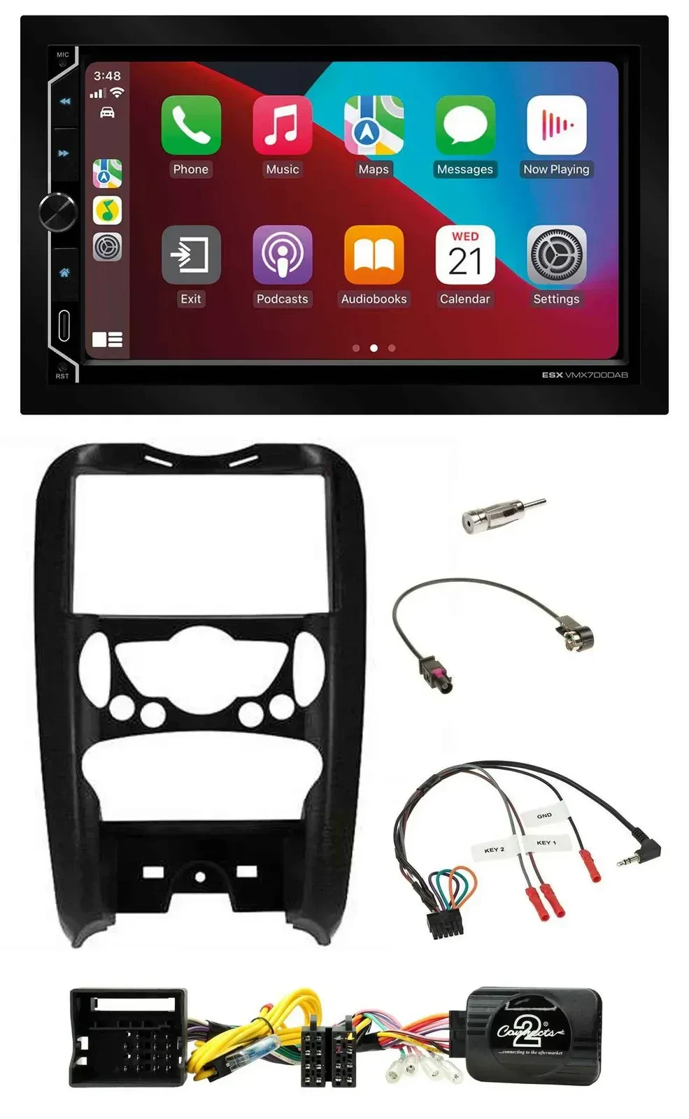 ESX 2DIN DAB USB Lenkrad Bluetooth Autoradio für Mini Cooper 2006-2014