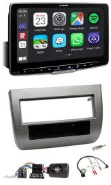 Автомагнитола Alpine Bluetooth USB DAB для Lancia Y 843 (2005–2011), темно-серебристая
