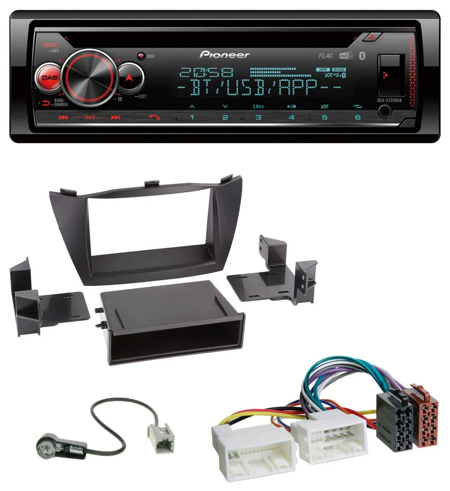 Автомагнитола Pioneer MP3, DAB, CD, Bluetooth, USB для Hyundai Tucson (2010–2015)