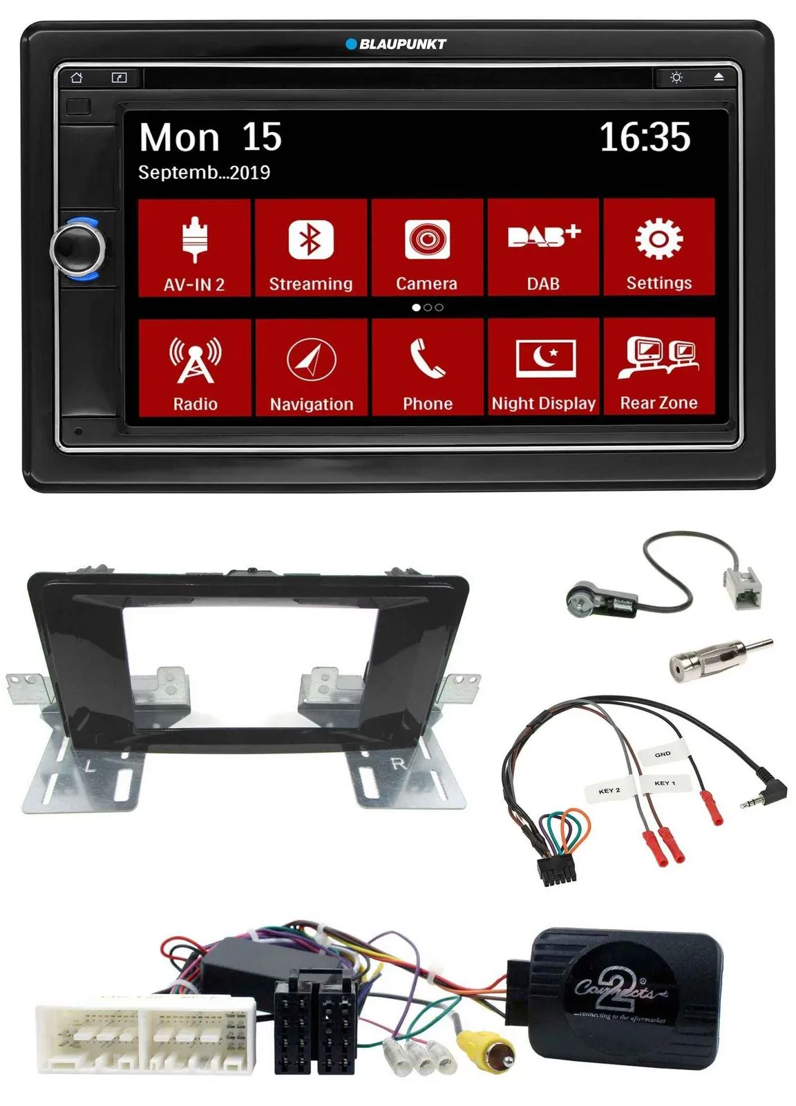 Blaupunkt Lenkrad DAB TMC 2DIN USB Bluetooth Navigation für Hyundai H 350 ab 201