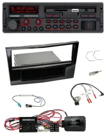 Blaupunkt SD Lenkrad USB Bluetooth DAB Autoradio für Opel Corsa D Klavierlack 09
