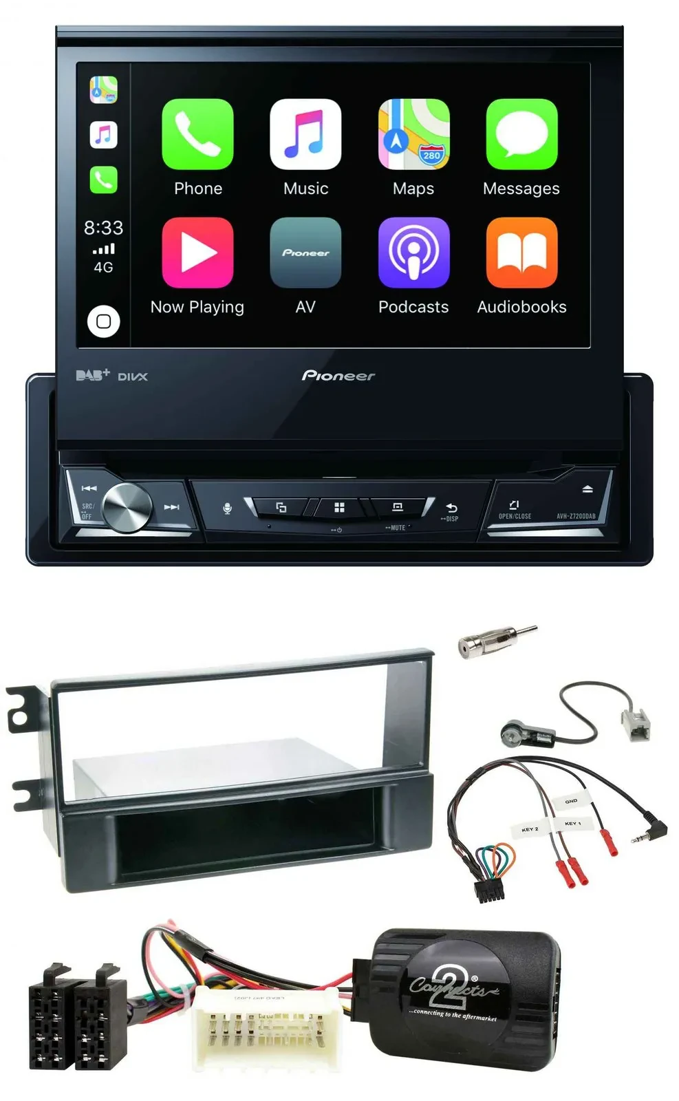 Pioneer DVD Bluetooth DAB USB Lenkrad Autoradio für Kia Sportage II 2008-2010