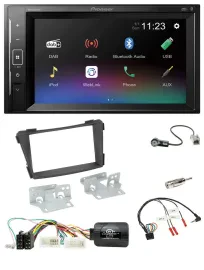 Pioneer DAB Lenkrad 2DIN Bluetooth USB Autoradio für Hyundai i40 VF ab 2011 schw