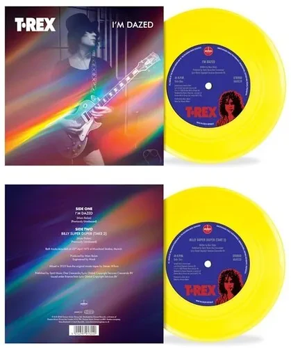 Виниловая пластинка T.Rex - I'm Dazed / Billy Super Duper - Cosmic Yellow Vinyl [New 7" Vinyl] Color