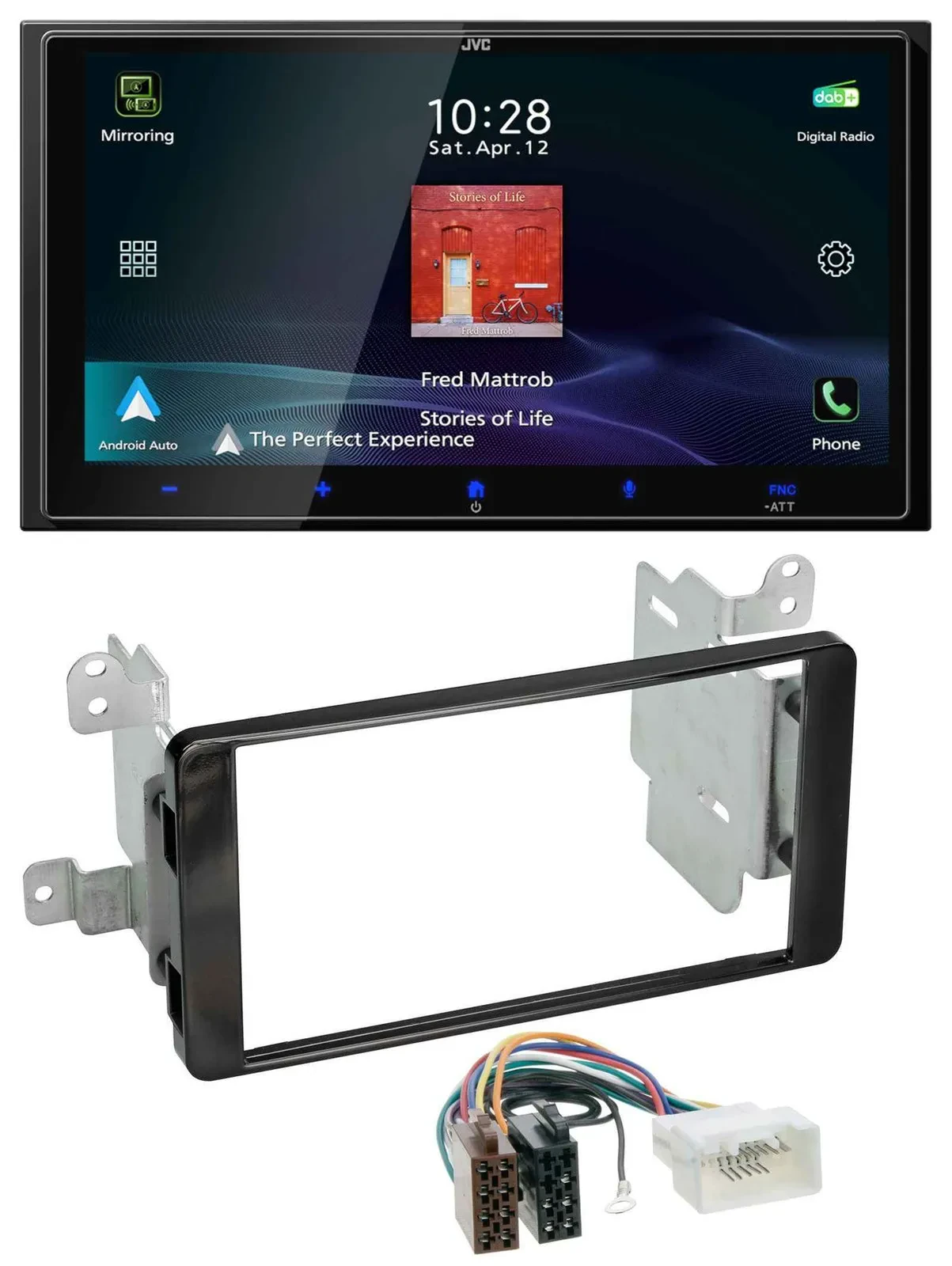 Автомагнитола для Mitsubishi Outlander JVC 2 DIN, Bluetooth, USB, DAB, MP3