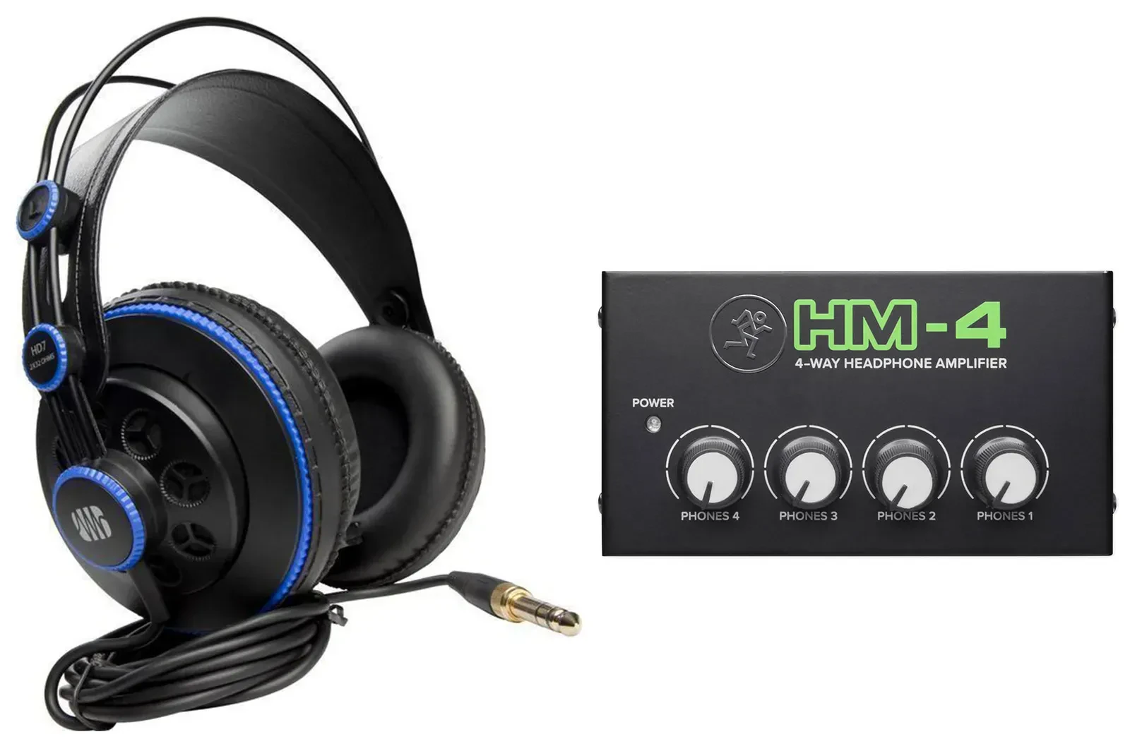 Наушники мониторные PreSonus HD7 + усилитель для наушников Mackie HM-4, 4-канальный (набор)