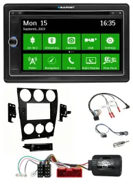 Blaupunkt Bluetooth 2DIN Lenkrad DAB USB TMC Navigation für Mazda 6 2006-2008