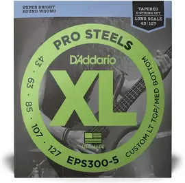 Струны для бас-гитары D'Addario ProSteels EPS300 43-107