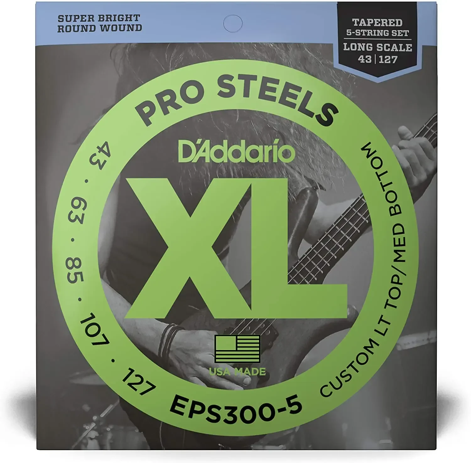 Струны для бас-гитары D'Addario ProSteels EPS300 43-107