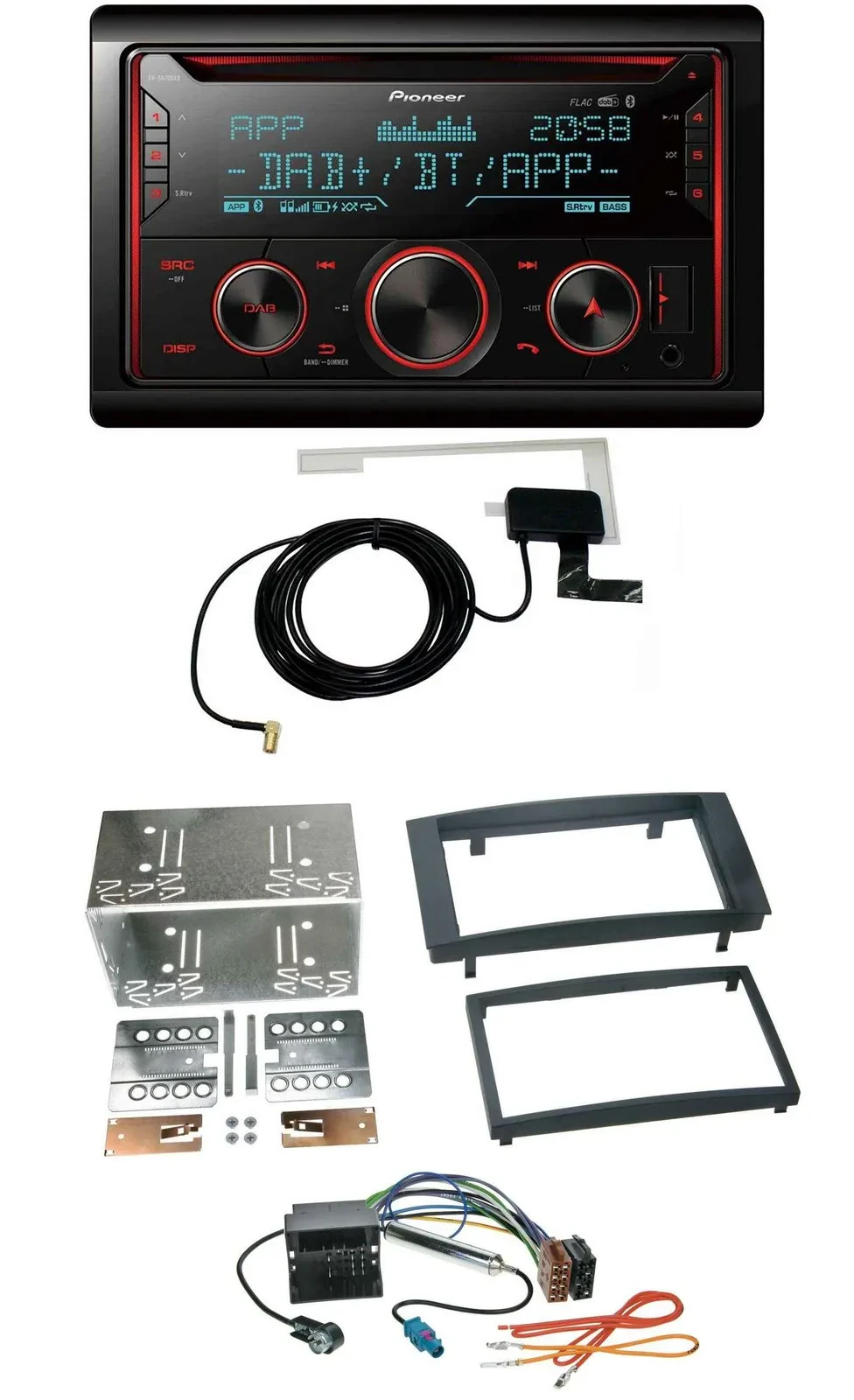 Автомагнитола Pioneer 2-DIN CD MP3 DAB USB Bluetooth для VW Touareg/T5 Caravelle/Multivan