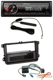 Автомагнитола Pioneer 1DIN, DAB, MP3, USB, AUX (совместима с Seat Alhambra с 2010, Leon 2009–2012, Toledo)