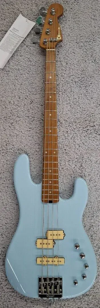 Charvel Pro-Mod San Dimas Bass PJ IV, Caramelized Maple Neck, Sonic Blue