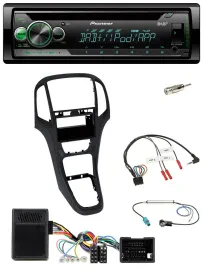 Автомагнитола Pioneer CD, USB, DAB, совместима с кнопками на руле, для Opel Astra J (2009–2016), перламутровый черный