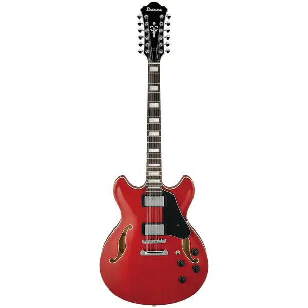 Электрогитара полуакустическая Ibanez Artcore AS7312 Semi-Hollowbody Transparent Red Flat